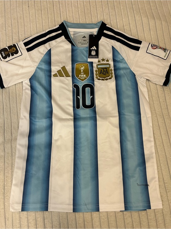 adidas Other - adidas Argentina #10 Home Jersey - Sky Blue & White with Gold Accents